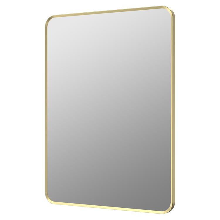 Virginia 600mm(w) x 800mm(h) Rectangle Mirror - Brushed Brass