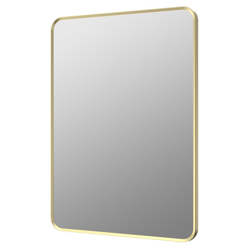 Virginia 600mm(w) x 800mm(h) Rectangle Mirror - Brushed Brass