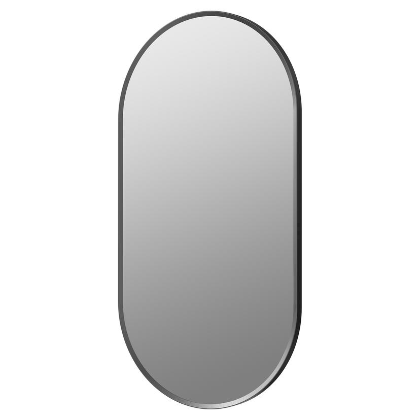 Virginia 400mm(w) x 800mm(h) Oblong Mirror - Matt Black