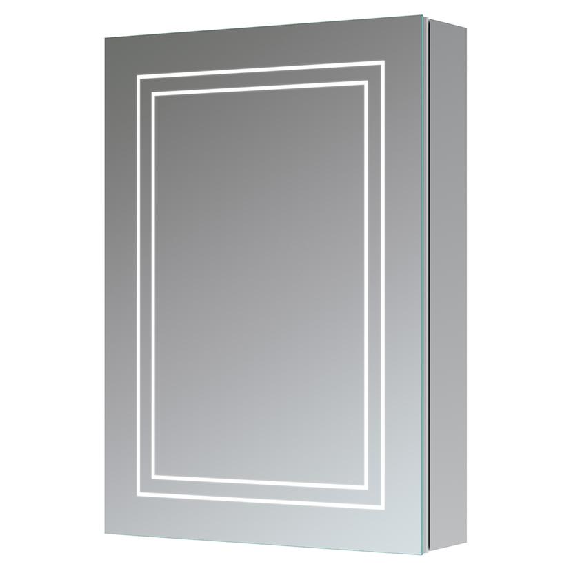 California 500mm(w) 1 Door Front-Lit LED Mirror Cabinet