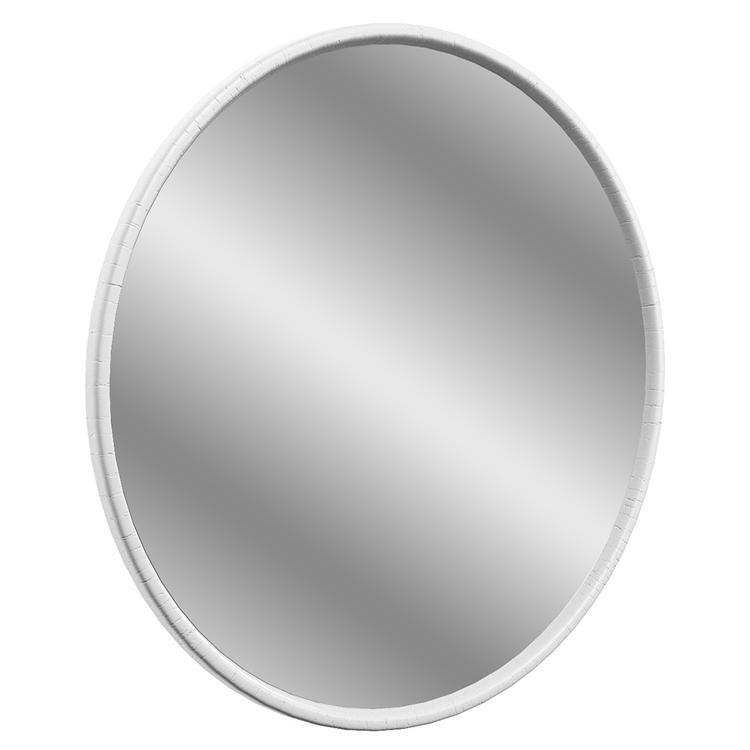 Sapporo 550mm Round Mirror - Satin White Ash