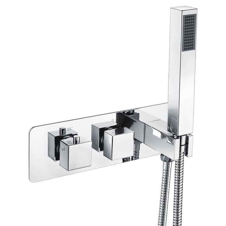 Oviedo Thermostatic Shower Valve with Handset - Two Outlet