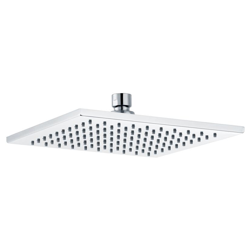 Square Brass 200mm Showerhead - Chrome