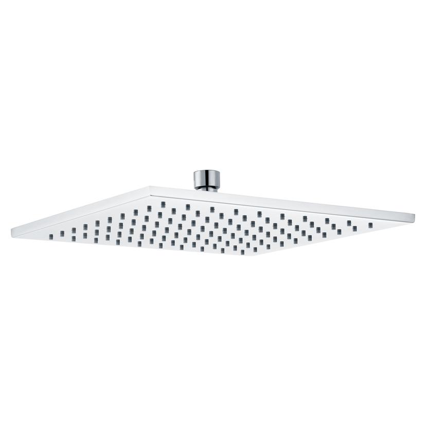 Square Brass 250mm Showerhead - Chrome