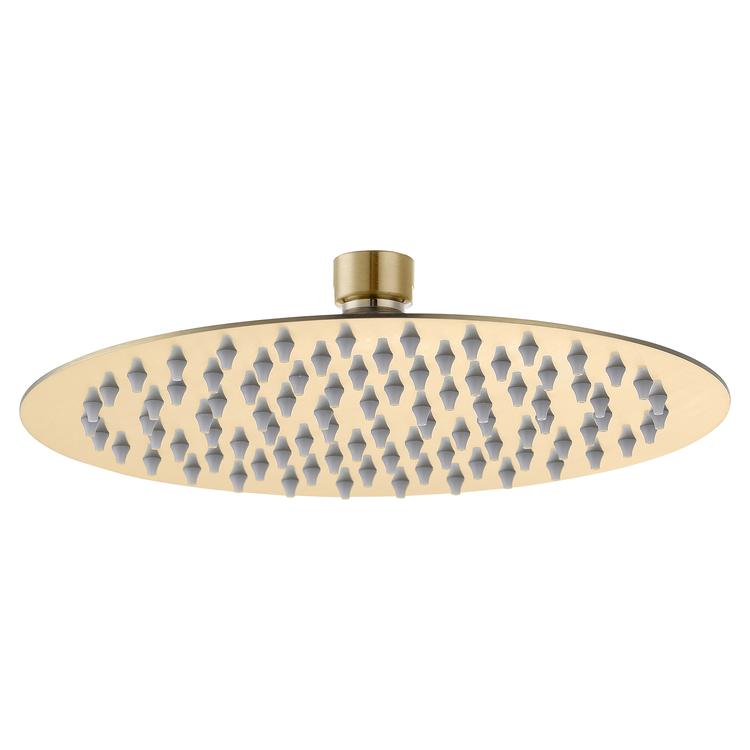 250mm Round Shower Head - Brushed Brass