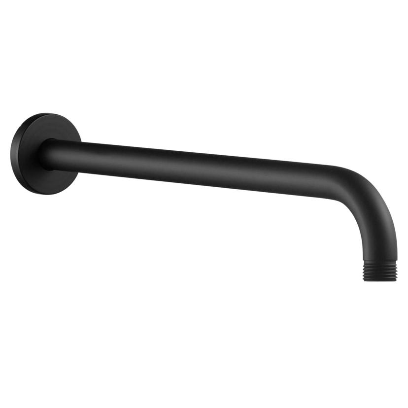 Round Shower Arm 335mm - Matt Black