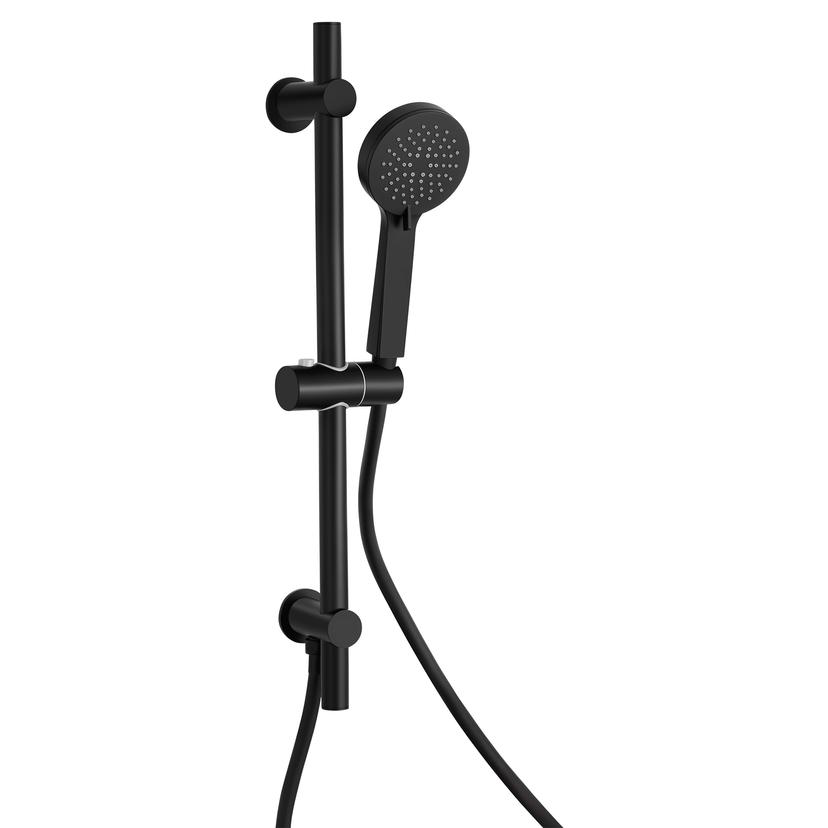 Round Riser Rail & Handset - Matt Black