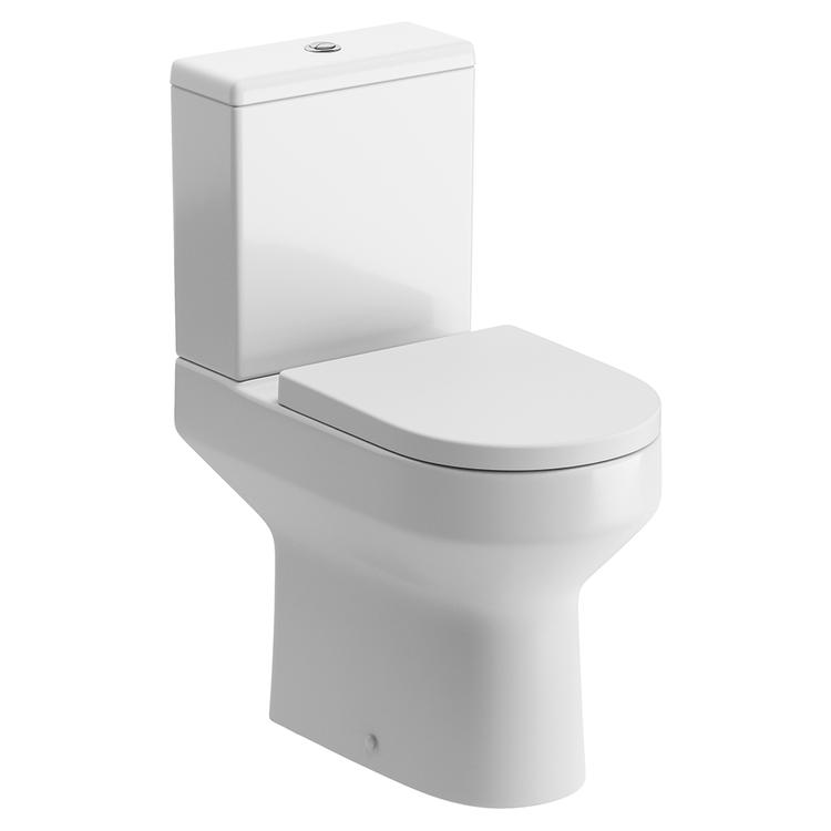 Palermo Closed Coupled Open Back Comfort Height WC & Soft Close Seat