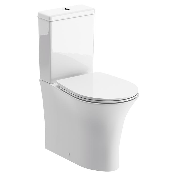 Salerno Rimless Closed Coupled Fully Shrouded WC & Soft Close Seat