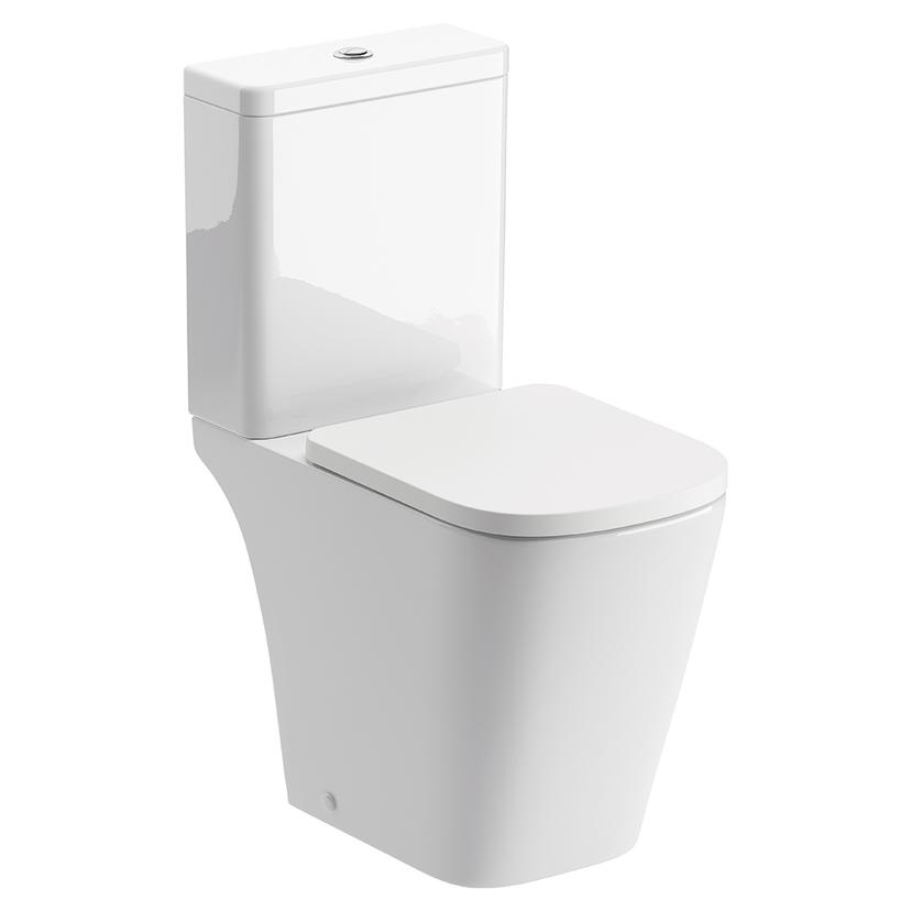 Messina Rimless Closed Coupled Part Shrouded Short Projection WC & Soft Close Seat