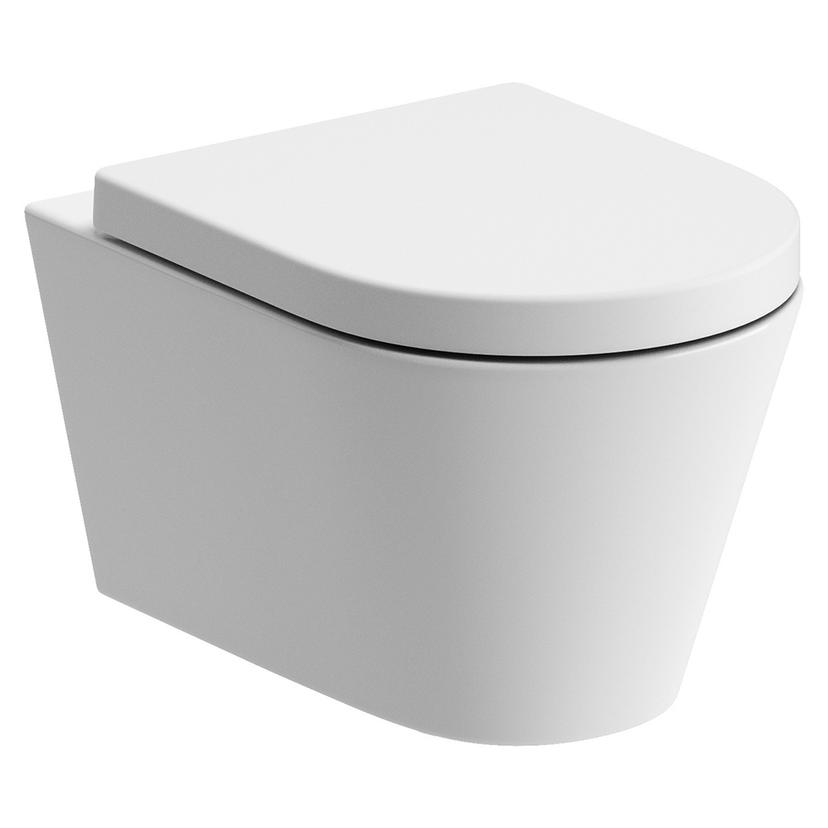 Milan Rimless Wall Hung WC & Soft Close Seat