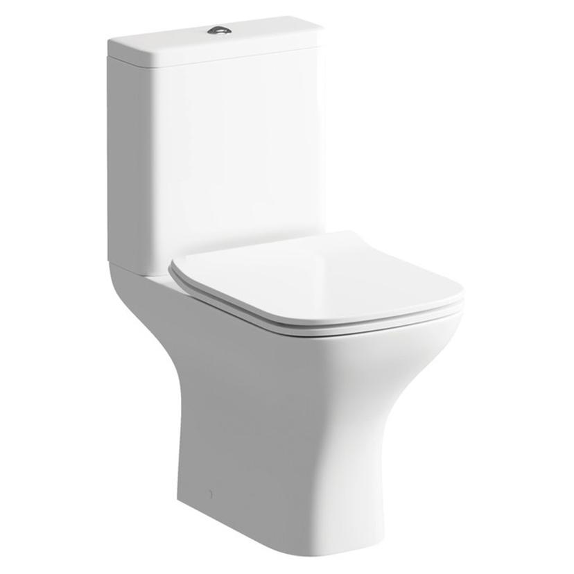 Parma Closed Coupled Open Back WC & Slim Soft Close Seat