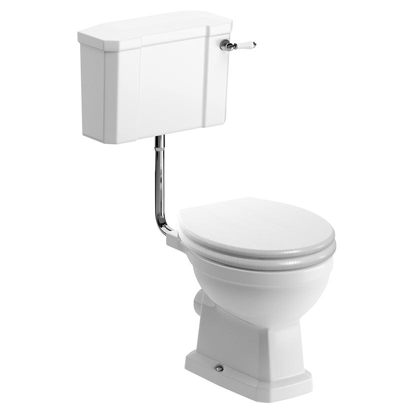 Bari Low Level WC & Satin White Wood Effect Seat