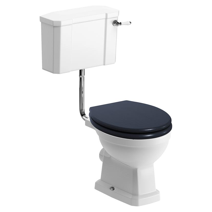 Bari Low Level WC & Indigo Ash Soft Close Seat