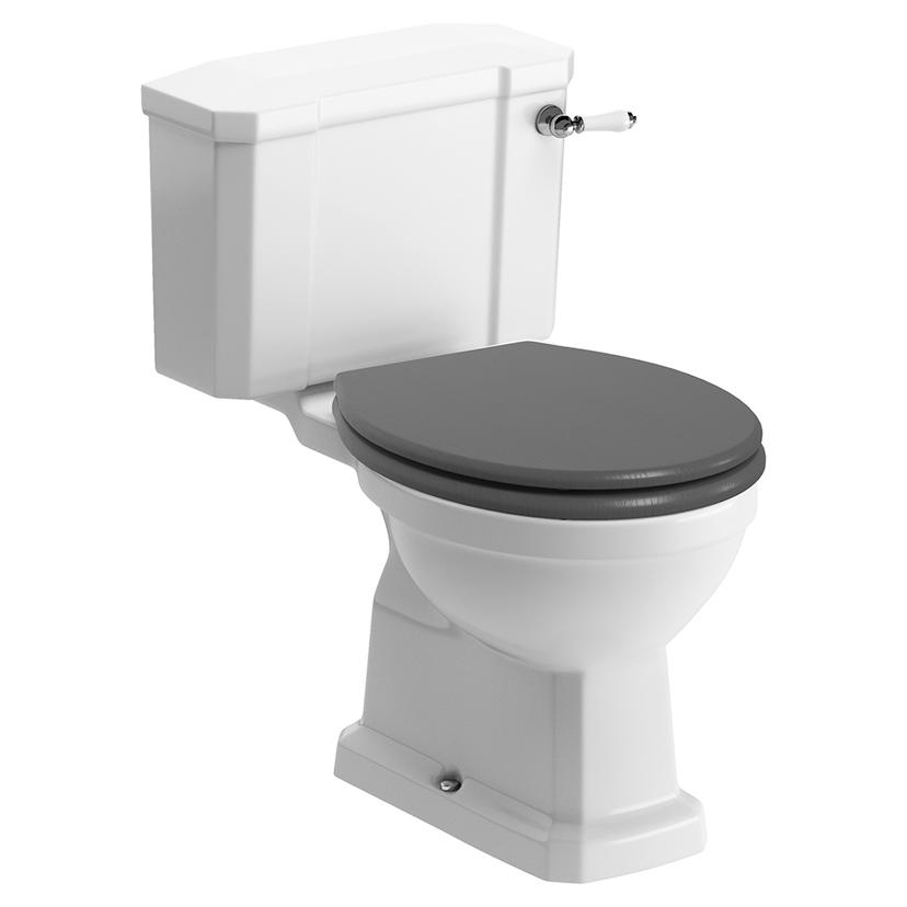 Bari Closed Coupled WC & Grey Ash Soft Close Seat